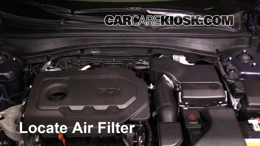 2016 Kia Optima EX 2.4L 4 Cyl. Air Filter (Engine) Replace